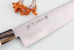 Couteau kiritsuke 21cm japonais artisanal Toshitaka Suminagashi SG2 Damas