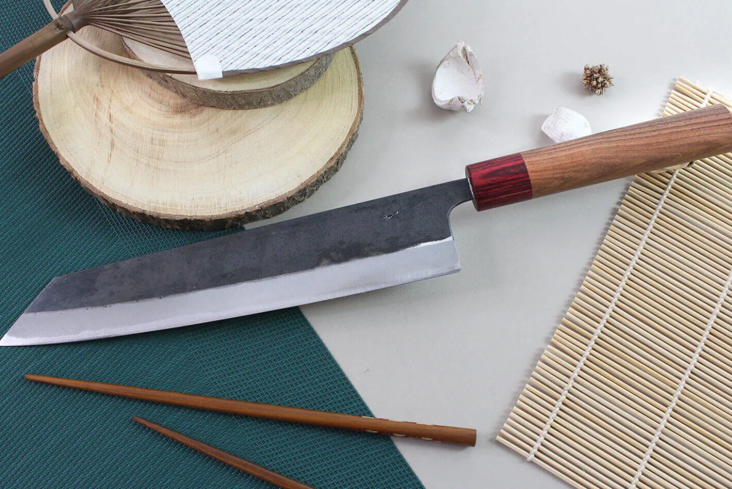 Couteau kiritsuke japonais artisanal Wusaki Yuzo BS2 24cm