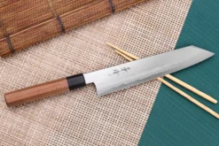 Couteau kiritsuke japonais artisanal Kagekiyo Kurumi Ginsan 24cm