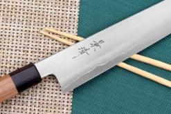 Couteau kiritsuke japonais artisanal Kagekiyo Kurumi Ginsan 24cm