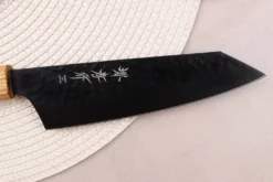 Couteau kiritsuke santoku 16cm japonais Sakai Takayuki Kurokage VG10 manche en chêne brûlé