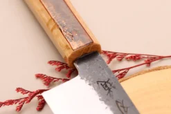 Couteau ko bunka 13,5cm japonais artisanal Hado Sumi B1D manche en cerisier
