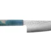 Couteau ko-bunka 13cm japonais artisanal Hado Shiosai VG10 manche bleu