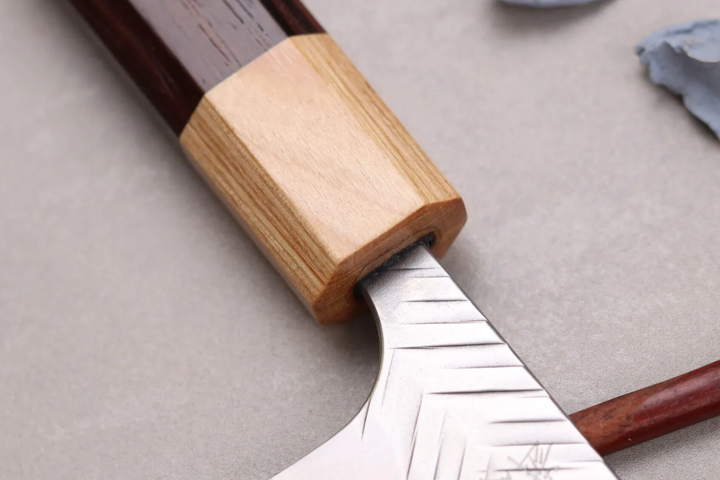 Couteau ko-bunka 13cm japonais artisanal Yoshimi Kato SG2 V-Tsuchime