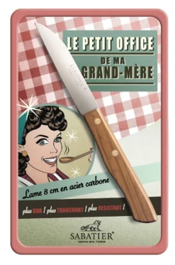 Couteau Le petit office de ma Grand Mère par Sabatier lame carbone 8cm