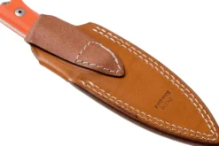 Couteau LionSteel B40.GOR lame 10,3cm manche en G10 orange + étui en cuir
