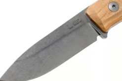 Couteau LionSteel B40.UL lame 10,3cm manche en bois d'olivier + étui en cuir