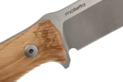 Couteau LionSteel M5.UL lame 11,5cm manche en bois d'olivier + étui en cuir