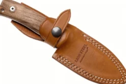 Couteau LionSteel M4.WN lame 9,5cm manche en bois de noyer + étui en cuir