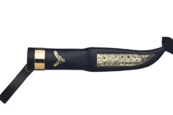 Couteau Marttiini Bronze Bird 557012 lame damassée 10cm manche bouleau + étui/coffret cadeau