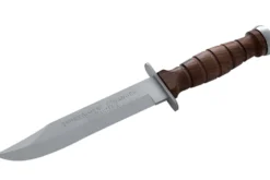 Couteau Maserin 3EME R.E.I. 6009 lame 18cm manche en bois + étui en cuir et pierre à aiguiser