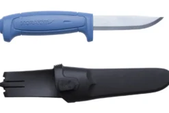 Couteau Mora Basic 546 12241 lame inox 9,1cm manche en polypropylène bleu avec étui
