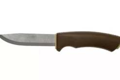 Couteau Mora Bushcraft Survival 13033 lame inox 10,9cm manche caoutchouc marron avec allume-feu + étui