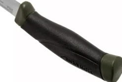 Couteau Mora Companion MG 11863 lame carbone 10,4cm manche caoutchouc noir/kaki + étui