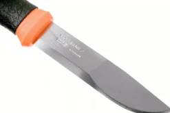 Couteau Mora 2000 12057 lame inox 10,9cm manche caoutchouc noir/orange + étui