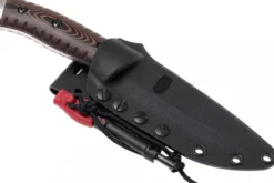 Couteau multifonction Buck 863 Selkirk 0863BRS lame 11,7cm manche micarta marron avec allume-feu et étui nylon
