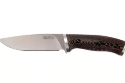 Couteau multifonction Buck 863 Selkirk 0863BRS lame 11,7cm manche micarta marron avec allume-feu et étui nylon