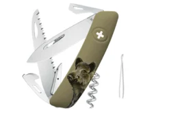 Couteau multifonction SWIZA D05 olive sanglier 12 fonctions 95mm