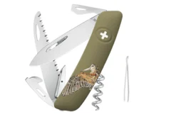 Couteau multifonction SWIZA D05 olive bécasse 12 fonctions 95mm