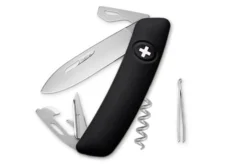 Couteau multifonction SWIZA D03 noir mat 11 fonctions 95mm