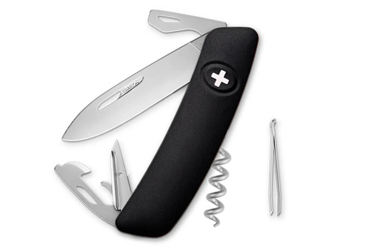 Couteau multifonction SWIZA D03 noir mat 11 fonctions 95mm