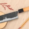 Couteau nakiri 16,5cm japonais artisanal Yoshimune par Kawamura Black WS2