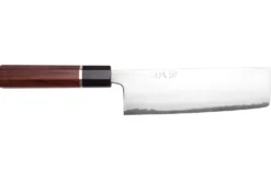 Couteau nakiri 16,5cm japonais artisanal Toshihiro Wakui Shirogami 2 San Maï poli