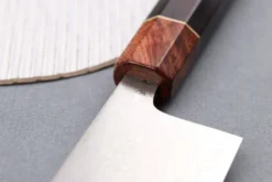 Couteau nakiri 16,5cm japonais artisanal Toshihiro Wakui Aogami 2 damas laminé