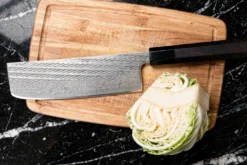 Couteau nakiri 16,5cm japonais artisanal Wusaki Kuronawa G3 damas