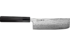 Couteau nakiri 16,5cm japonais artisanal Wusaki Kuronawa G3 damas