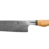 Couteau nakiri 18cm Ryda Knives ST650 Damas et manche en olivier