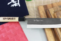 Couteau nakiri japonais artisanal Yoshihiro Kogeta White 2 steel 16.5cm