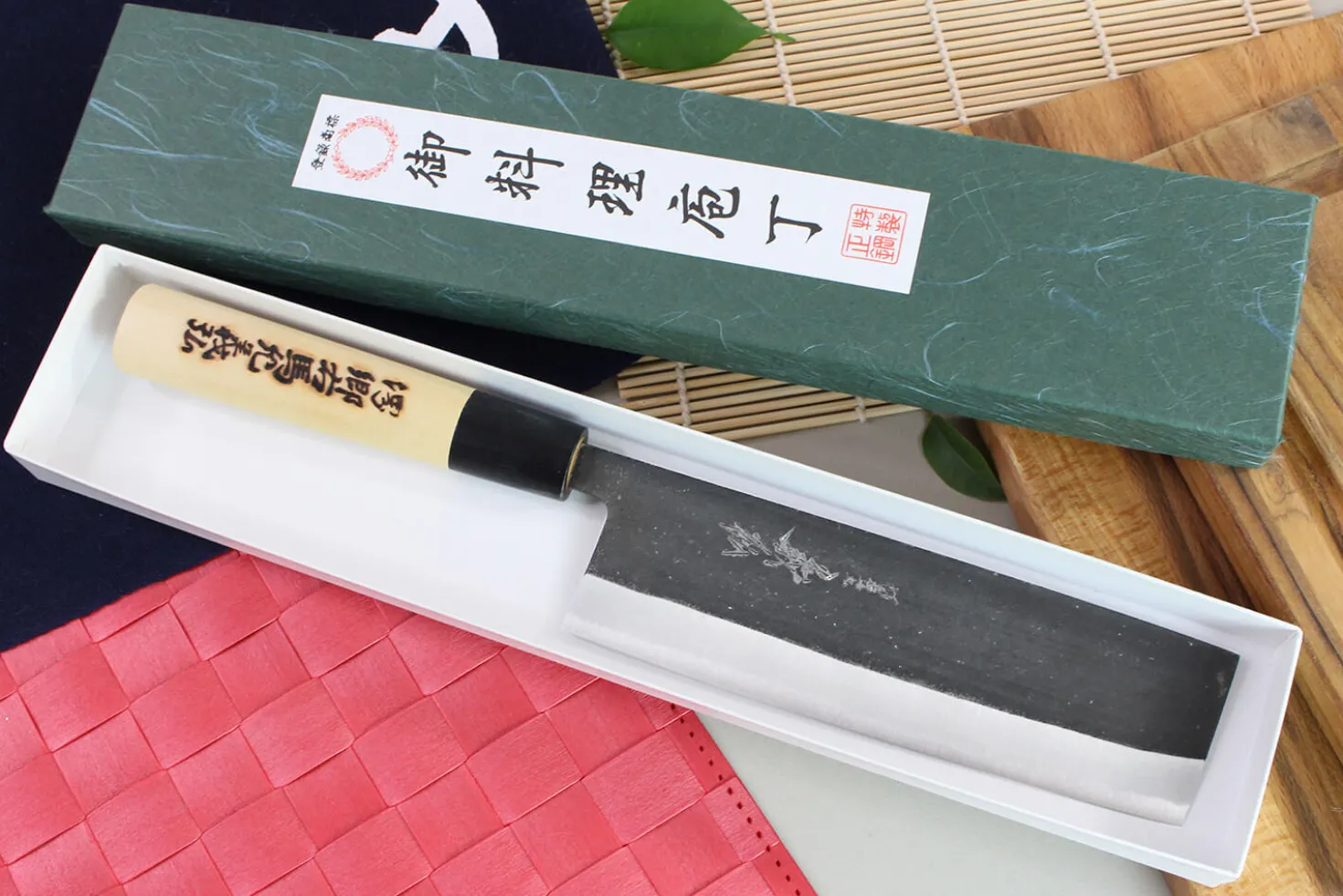 Couteau nakiri japonais artisanal Yoshihiro Kogeta White 2 steel 16.5cm