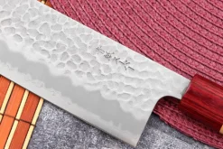 Couteau nakiri japonais artisanal Tsunehisa Aogami Super martelé 16,5cm
