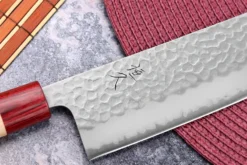 Couteau nakiri japonais artisanal Tsunehisa Aogami Super martelé 16,5cm