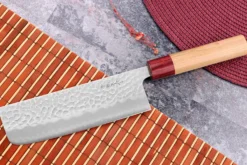 Couteau nakiri japonais artisanal Tsunehisa Aogami Super martelé 16,5cm