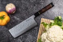 Couteau nakiri Sayuto Desert Damas martelé 17cm