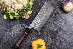 Couteau nakiri Sayuto Desert Damas martelé 17cm