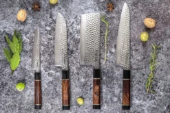 Couteau nakiri Sayuto Desert Damas martelé 17cm