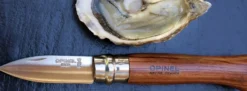 Couteau opinel à huitres n°09 lame 6.5cm virole tournante manche en padouk