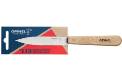 Couteau Opinel n°113 cranté manche en hêtre lame 10cm