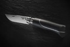 Couteau Opinel n°8 Ellipse lame 8,5cm acier inox manche ébène