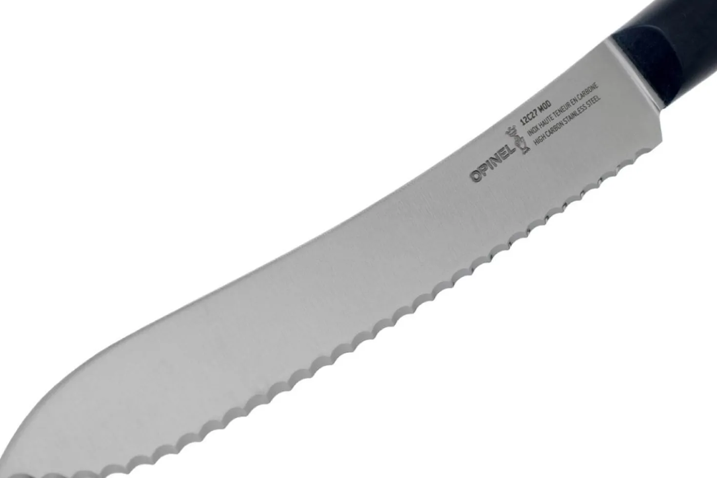 Couteau à pain Intempora Opinel n°216 lame 21cm manche bleu marine