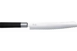 Couteau à pain japonais KAI Wasabi Black lame dentelée 23cm