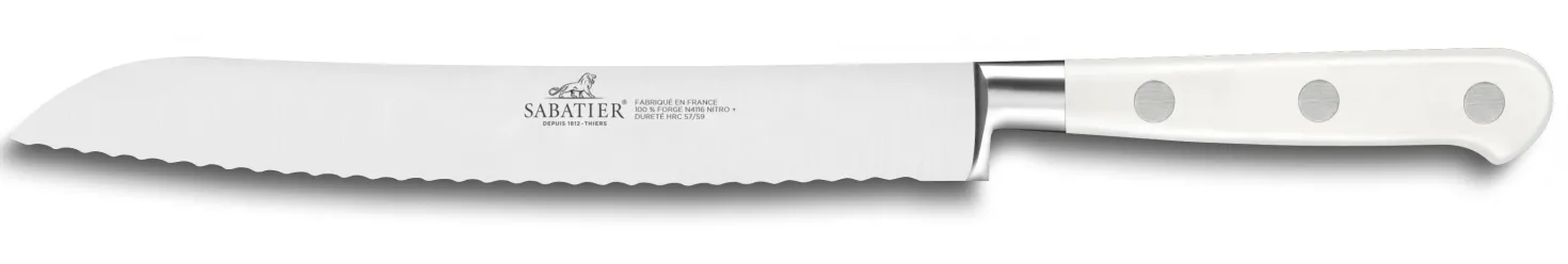 Couteau à pain Sabatier Toque blanche 100% forgé 20cm