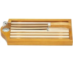 Couteau à pain sur socle claie amovible lame 25cm inox