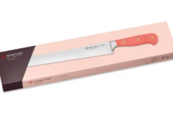 Couteau à pain Wusthof Classic Colour Coral Peach forgé lame micro-dentelée 23cm