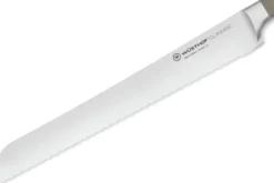 Couteau à pain Wusthof Classic Colour Velvet Oyster forgé lame micro-dentelée 23cm
