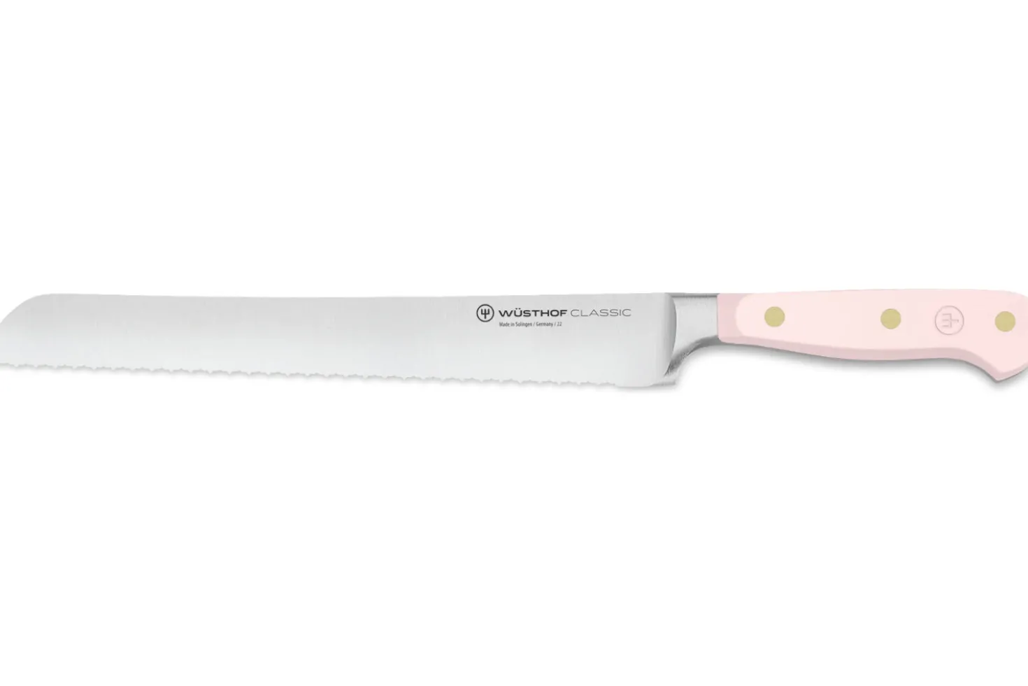 Couteau à pain Wusthof Classic Colour Pink Himalayan Salt forgé lame micro-dentelée 23cm
