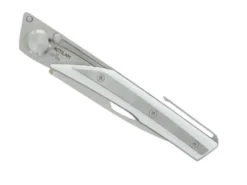 Couteau pliant Actilam S4 lame forgée manche acier/corian blanc 11cm